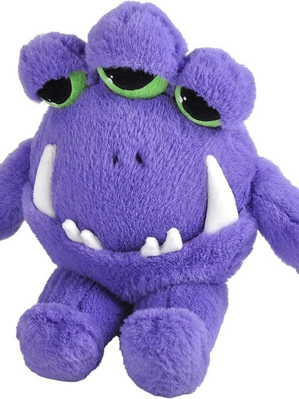 Purple Three-Eyed Monster Plush Toy - Soft Kids Stuffed Animal